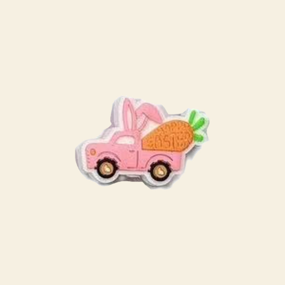 Wholesale 10PCS Cartoon Bunny Truck Silicone Beads
